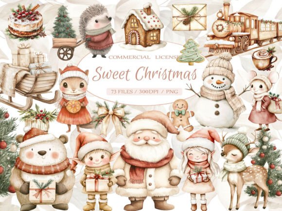 Download Sweet Christmas and Cute Winter Animals - Cute Collection