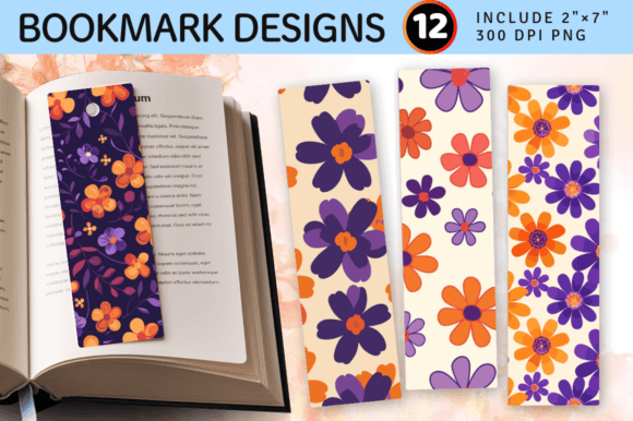 Download Orange &amp; Purple Cute Flower PNG Bookmark - Cute Collection
