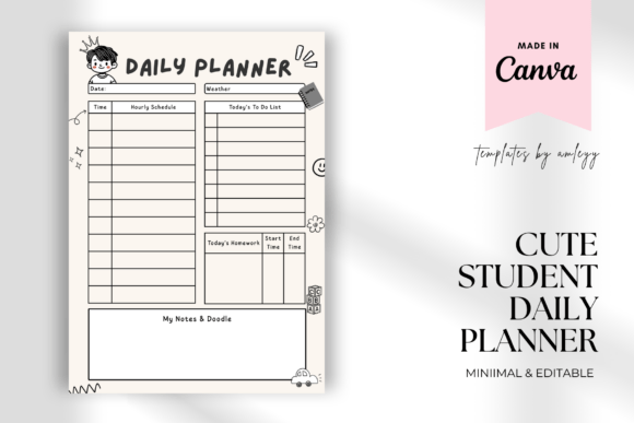 Download Cute Student Daily Planner Template - Cute Collection