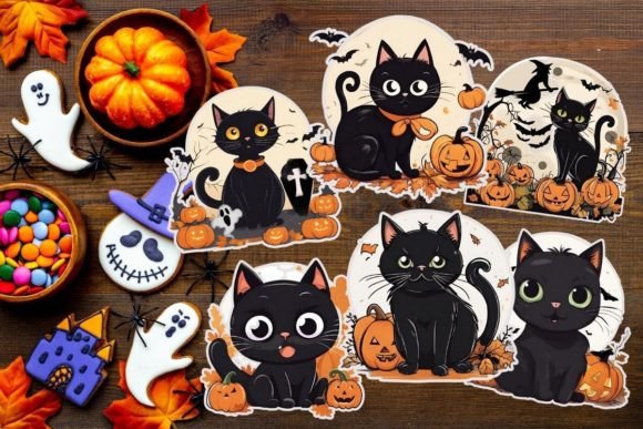 Download Halloween Fussy Cuts, Cute Cat Fussy Cat - Cute Collection