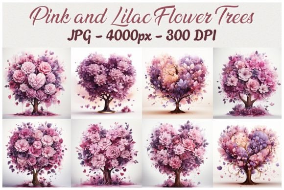 Download Pink and Lilac Flower Trees - JPG - Premium Resources