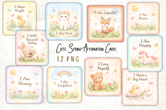 Download Cute Spring Affirmation Cards - Cute Collection