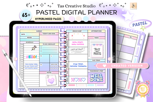 Download Digital Planner Cute Pastel ( Undated ) - Cute Collection