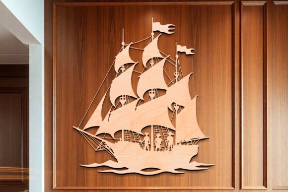 Download Laser Cut Sailboat Sea Ship Wall Art SVG - Ship Collection
