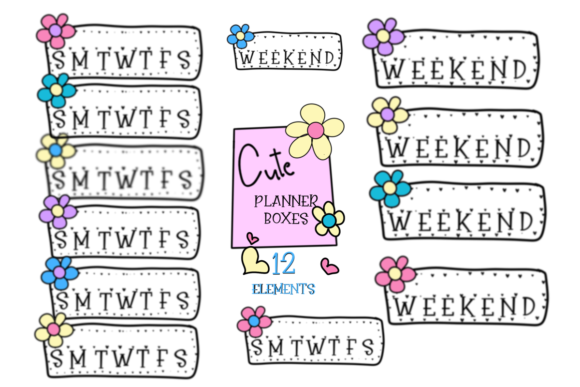Download Cute Planner Boxes - Cute Collection