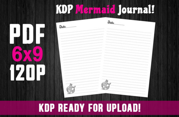 Download Kdp Interiors - Cute Mermaid KDP Journal - Cute Collection
