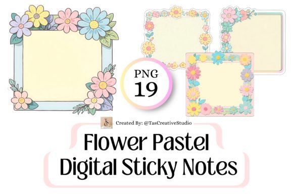 Download Flower Pastel Digital Sticky Notes - Digital sticky notes Collection