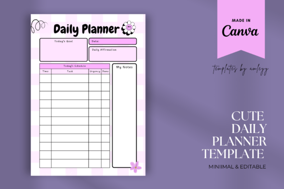 Download Cute Daily Planner Template – Editable - Cute Collection
