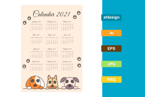 Download 2021 Calendar with Cute Dog Themes - Cute Collection
