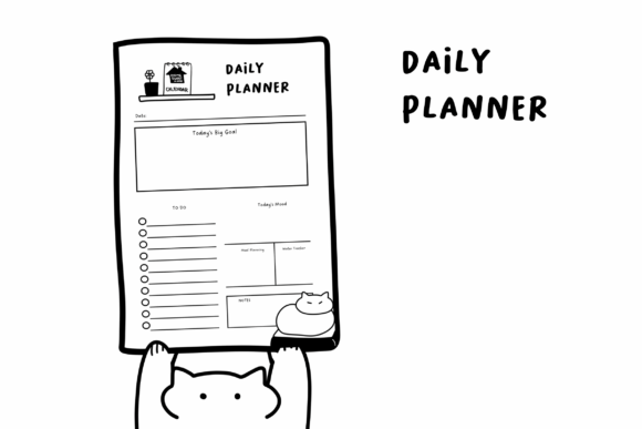 Download Cute Daily Planner Template | A4 Size - Cute Collection