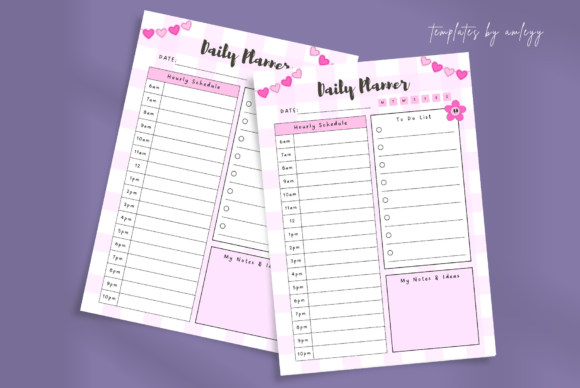 Download Cute Aesthetic Daily Planner Template - Cute Collection
